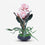Premium Artificial Pink Magnolia Floral Arrangement - Realistic Faux Potted Plant in Black Bowl for Home & Office Decor