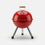 Portable Non-Electric Barbecue Grill with Lid, Red Steel Charcoal BBQ Grill / Outdoor Cooking Grill / Camping Barbecue for Picnic & Garden Use