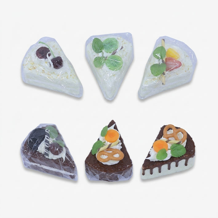 Cake Slice Design Fridge Magnet, Multicolour Plastic Decorative Refrigerator Magnet for Kitchen, Home Décor & Gifting