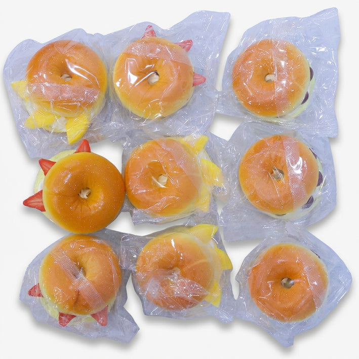 Bagel Sandwich Design Fridge Magnet, Multicolour Plastic Decorative Refrigerator Magnet for Kitchen, Home Décor & Gifting