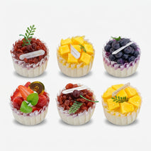 Dessert Fruit Tart Design Fridge Magnet, Multicolour Plastic Decorative Refrigerator Magnet for Kitchen, Home Décor & Gifting
