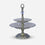 2 Tier Clear Glass Decorative Serving Stand with Antique Gold Metal Base & Handle, Luxury Fruit Tray / Dry Fruit Stand / Dessert Server for Dining Table & Home Décor