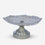 One-Tier Clear Glass Decorative Serving Stand with Antique Gold Metal Pedestal Base, Luxury Fruit Tray / Dry Fruit Stand / Dessert Server for Dining Table & Home Décor