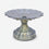 One-Tier Clear Glass Decorative Serving Stand with Antique Gold Metal Pedestal Base, Luxury Fruit Tray / Dry Fruit Stand / Dessert Server for Dining Table & Home Décor