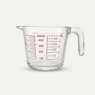 Transparent Glass Measuring Cup, 500 ml Kitchen Measuring Jug with Handle for Cooking & Baking
