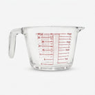 Transparent Glass Measuring Cup, 500 ml Kitchen Measurement Jug with Handle & Pouring Spout