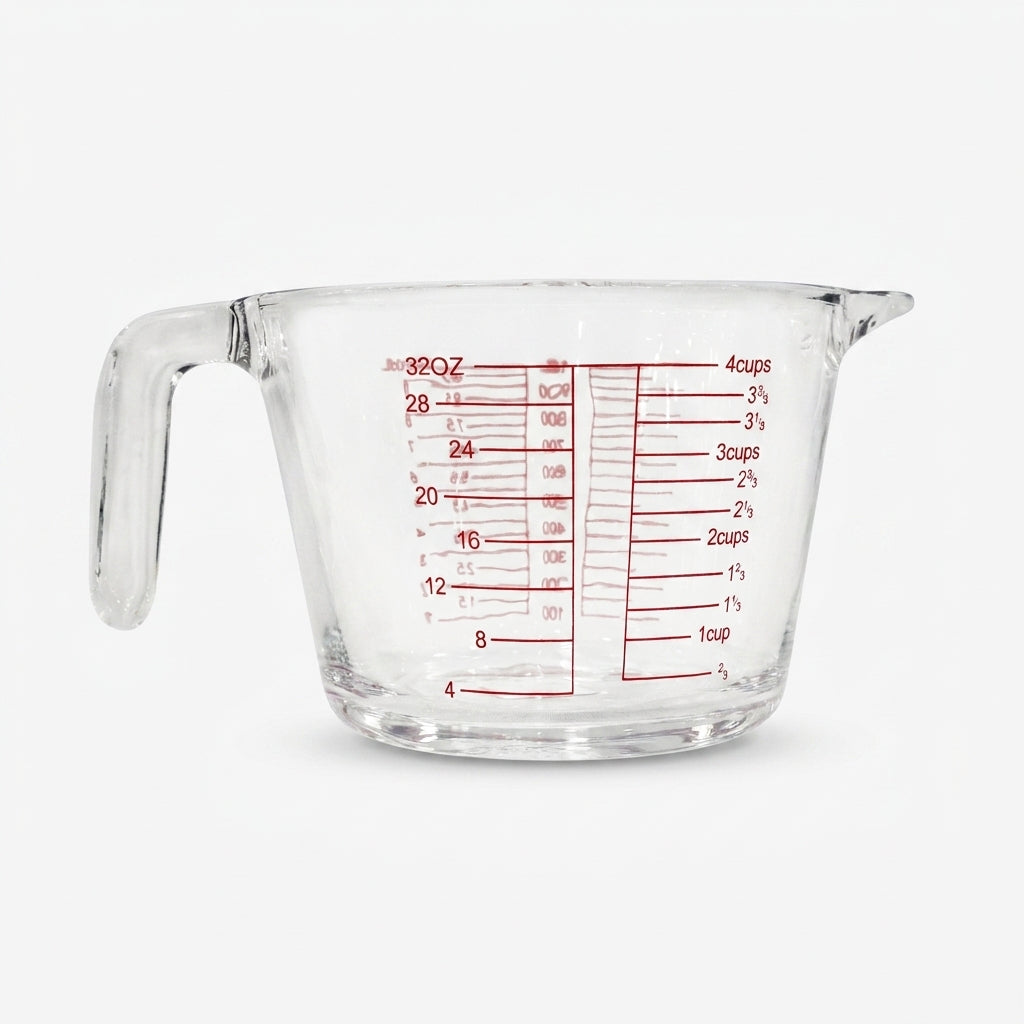 Premium Heavy-Duty 32 Oz Glass Measuring Cup for Baking & Cooking