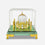 Mini Crystal Glass Taj Mahal Showpiece with Display Case, Multicolour Decorative Monument for Home Décor & Gifting