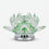Crystal Glass Lotus Showpiece, Green Decorative Lotus Figurine for Home Décor, Table Décor & Gifting