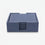 Black Leather Drink Coasters with Holder Set of 6, Square Table Coaster Set for Home, Office & Gifting