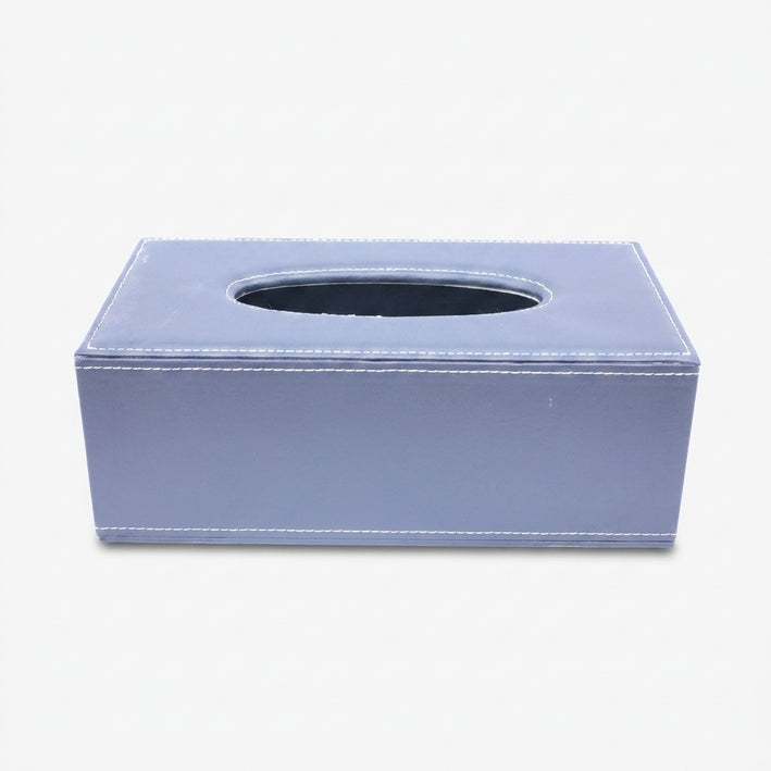 Black Leather Tissue Box Holder, Rectangular Decorative Tissue Paper Dispenser for Home, Office & Car Décor