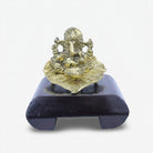 Golden Phool Ganesh Murti with Stand, Decorative Resin Ganesha Idol for Home Décor & Gifting