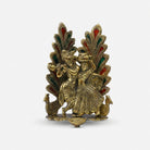 Multicolour Brass Radha Krishna Murti, Decorative Radha Kishan Idol for Pooja Room & Home Décor