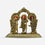 Golden Brass Ram Darbar Showpiece, Sita Ram Lakshman Hanuman Murti for Temple Décor & Gifting