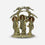 Golden Brass Ram Darbar Murti, Decorative Lord Ram Sita Lakshman Hanuman Idol for Pooja Room & Gifting