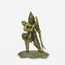 Golden Brass Lord Ram Murti, Decorative Ram Ji Idol for Pooja Room, Mandir Décor & Spiritual Gifting