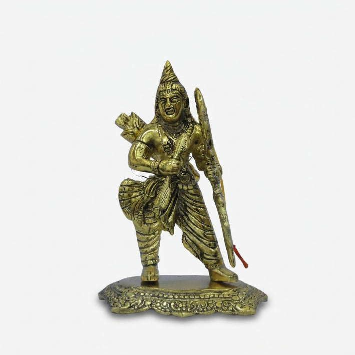Golden Brass Lord Ram Murti, Decorative Ram Ji Idol for Pooja Room, Mandir Décor & Spiritual Gifting