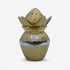 Golden Silver Finish Decorative Kalash, Traditional Pooja Kalash for Home Temple & Festive Gifting