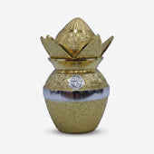 Golden Silver Finish Decorative Kalash, Traditional Pooja Kalash for Home Temple & Festive Gifting