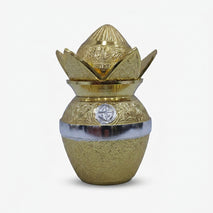Golden Silver Finish Decorative Kalash, Traditional Pooja Kalash for Home Temple & Festive Gifting