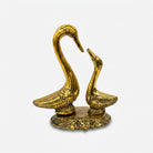 Golden Brass Swan Pair Showpiece, Decorative Swan Figurine for Home Décor, Table Décor & Gifting