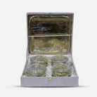 Golden Brass 4 Bowl Set with Box, Decorative Serving Bowl Set for Dry Fruits, Sweets & Gifting