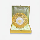 Big Golden Silver Decorative Bowl, Brass Serving Bowl for Dry Fruits, Sweets, Prasad & Gifting