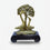 Golden Swan Couple with Tree Showpiece, Decorative Brass Figurine with Stand for Home Décor & Gifting
