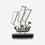 Golden Brass Ship Showpiece, Decorative Sailboat Model with Stand for Home Décor, Office Table & Gifting