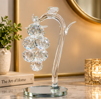 Anupam Premium Crystal Grapes Hanging Showpiece with Stand | Elegant Home Decor Accent Gift Items - Pack of 1