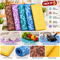 Anupam microfiber kitchen cleaning cloth pack of 5 features and uses