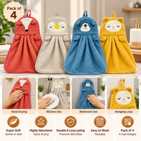 Anupam microfiber hanging hand towels pack of 4 features and uses