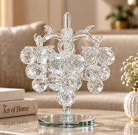 Anupam Premium Crystal Grapes Showpiece on Stand | Elegant Home Decor Table Accent Gift Items - Pack of 1