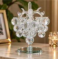Anupam Premium Crystal Grapes Showpiece on Stand | Elegant Home Decor Table Accent Gift Items - Pack of 1
