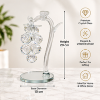 Anupam Premium Crystal Grapes Hanging Showpiece with Stand | Elegant Home Decor Accent Gift Items - Pack of 1