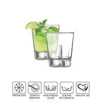 CELLO Borgo Glass Tumbler Set of 6 | 340ml Clear Drinking Glasses | Stylish & Versatile Beverage Tumblers for Water, Juice, Soft Drinks & Mocktails