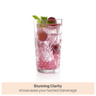 CELLO Classix Glass Tumbler Set of 6 | Stylish Clear Drinking Glasses for Water, Juice, Cocktails, Mocktails & Lemonade | Elegant Multipurpose Beverage Glasses