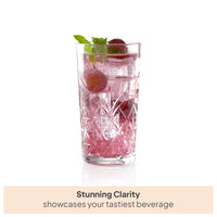 CELLO Classix Glass Tumbler Set of 6 | Stylish Clear Drinking Glasses for Water, Juice, Cocktails, Mocktails & Lemonade | Elegant Multipurpose Beverage Glasses