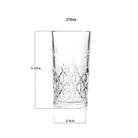 CELLO Classix Glass Tumbler Set of 6 | Stylish Clear Drinking Glasses for Water, Juice, Cocktails, Mocktails & Lemonade | Elegant Multipurpose Beverage Glasses