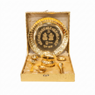 Premium Golden Pooja Thali Set with Shubh Labh Engraving – Complete Hindu पूजा Thali Gift Set