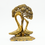 Premium Brass Finish Duck Couple Under Floral Tree – Decorative Showpiece for Home & Office