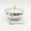 Premium Silver Finish Decorative Serving Bowl with Lid & Spoon
