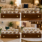 Premium Silver Plated Dessert Bowl & Spoon Set with Luxury Storage Box | Set of 4