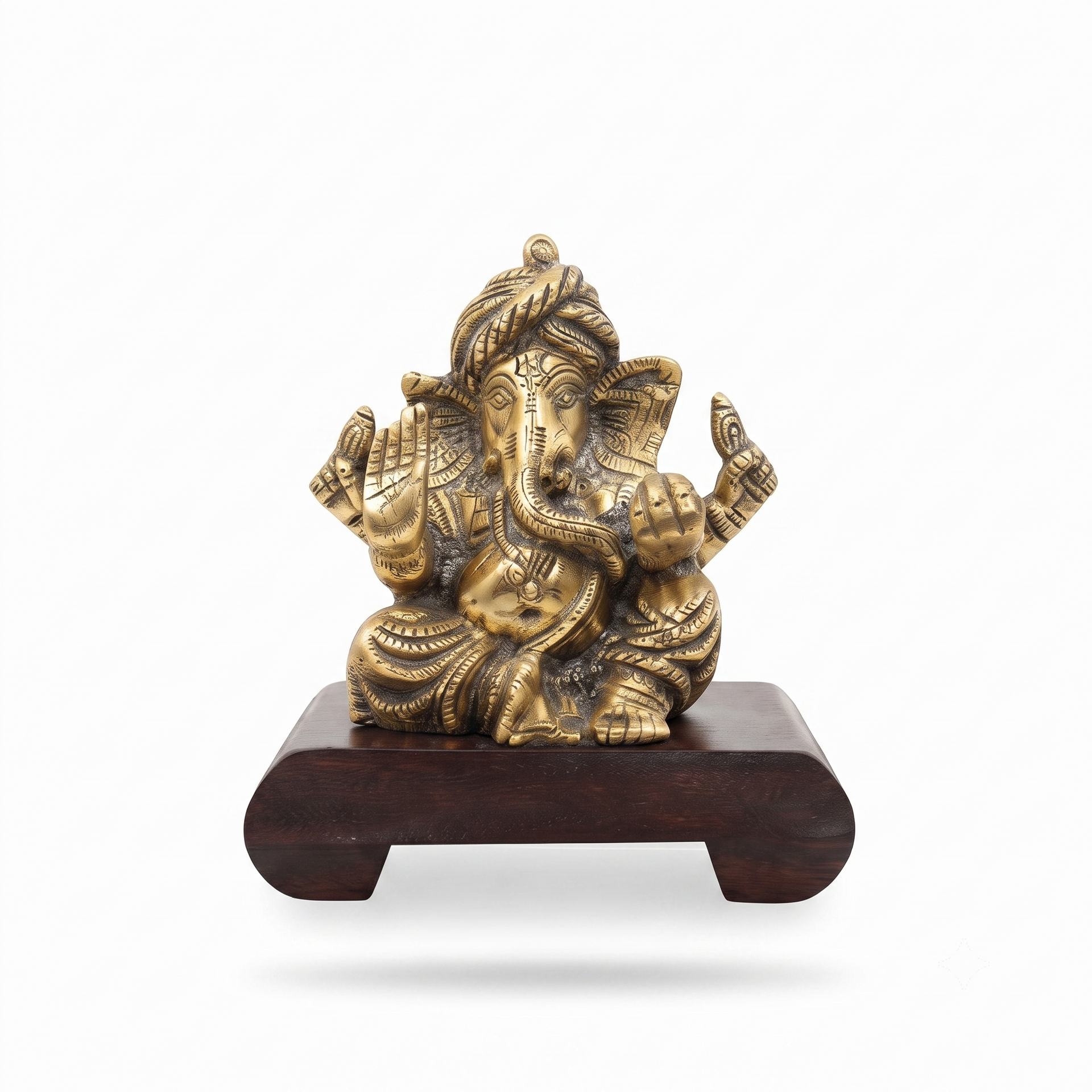 Premium Golden Lord Ganesha Idol | Decorative Ganpati Murti for Home, Mandir & Gifting