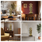 Premium Golden Lord Rama Idol with Bow & Arrow | Decorative Ram Murti for Home, Mandir & Gifting