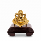 Premium Golden Lord Ganesha Idol with Diya – Spiritual Decorative Statue for Home Temple & Décor