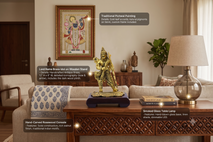 Premium Golden Lord Rama Idol with Bow & Arrow – Traditional Hindu God Statue for Home Temple & Décor