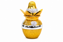 Premium Gold & Silver Plated Decorative Bowl Set with Lid & Spoons