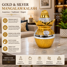 Premium Gold & Silver Plated Decorative Bowl Set with Lid & Spoons