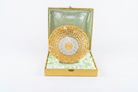Premium Elegant Gold Finish Decorative Bowl with Floral Center Design & Gift Box